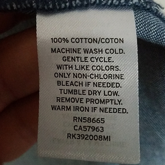 Melrose and Market button blouse Chambray S blue - Picture 7 of 7